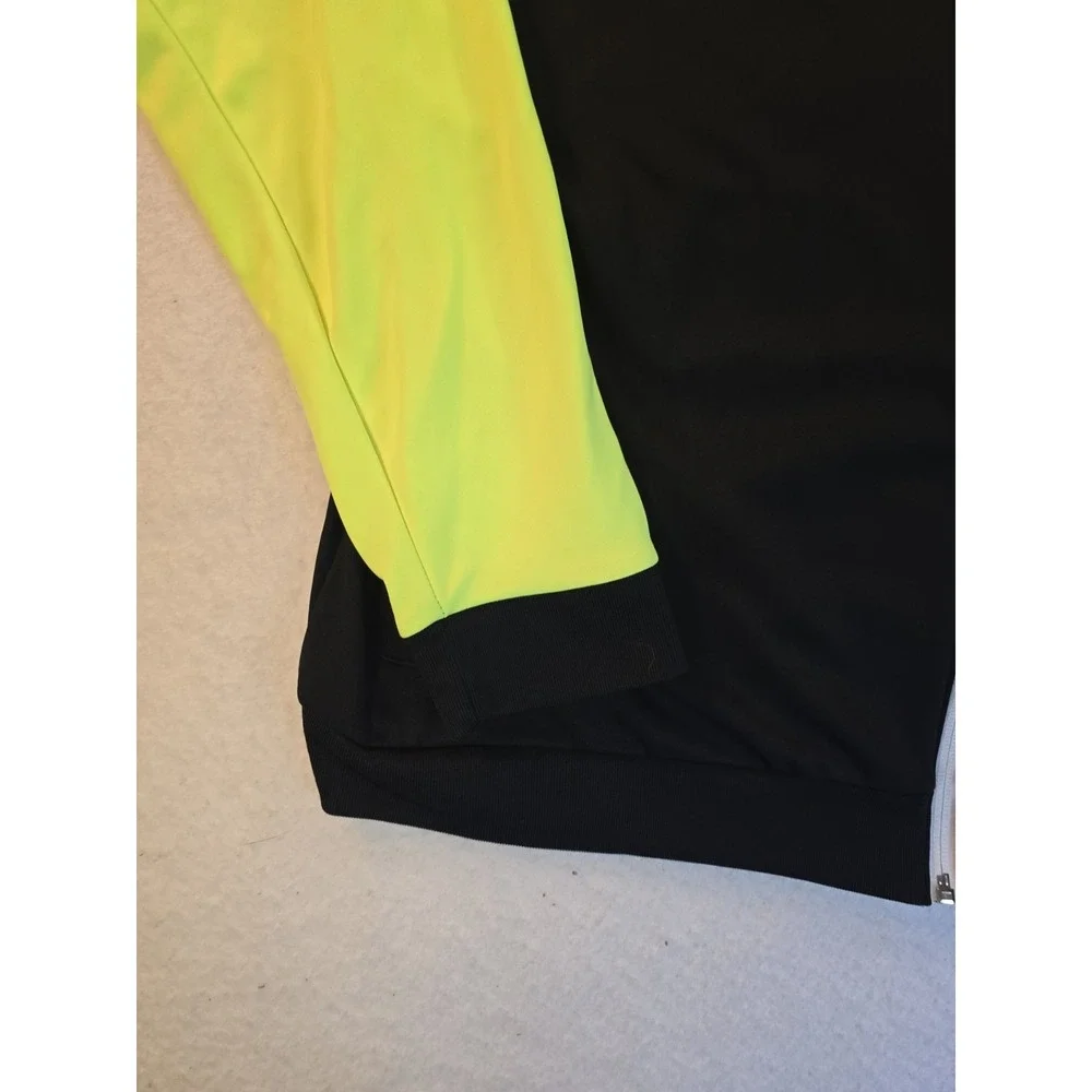 Nike Dri-FIT Slim Fit Men's Size XL Volt Colorblock Full Zip Track Jacket